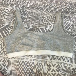 Grey Low-cut Back Hanes Sports Bra